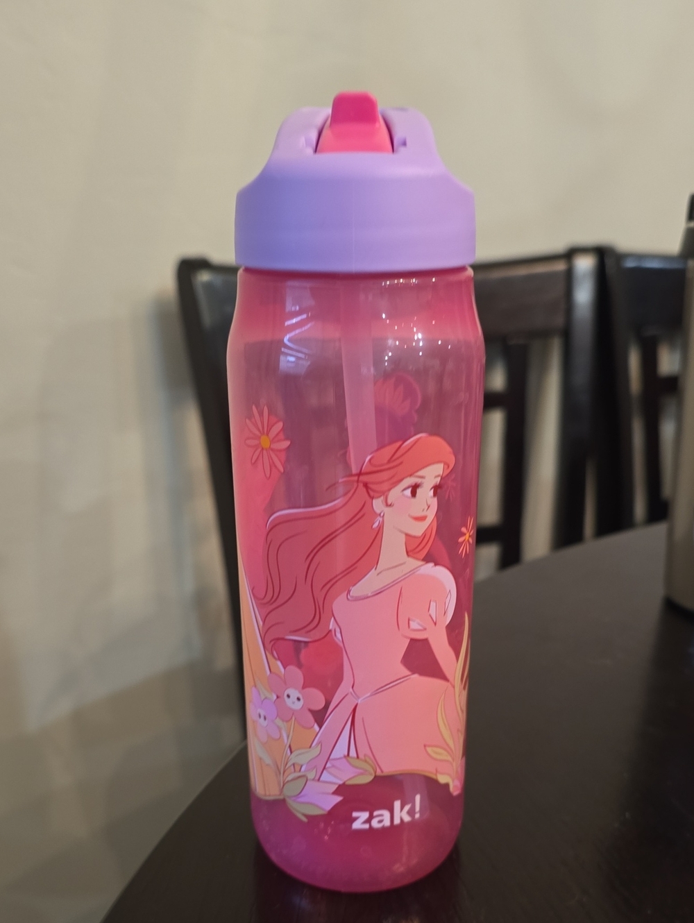 Zak! Pink & Purple Princess Straw Bottle